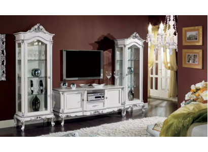 Living room Set Wall shelf TV lowboard Wall unit 2x Display case Design 3tlg.new