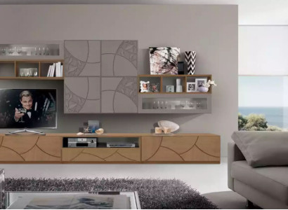 Design wall cabinet Shelf Living room Wood Cabinets Wall Shelves Italy new