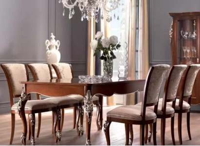 Dining room Set 6x Chairs Dining set Wood upholstered chair Luxury Chair new