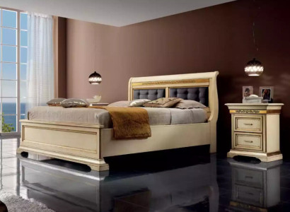 Bed 2x Bedside tables 3 pieces. Bedroom Set Designer Luxury Complete Sets