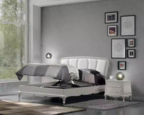Luxury Bedroom Set 5 pieces. Bed 2x Bedside tables Chest of drawers Designer Furniture