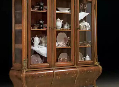 Luxury Wood Display case Sideboard Design Cabinets Brown Italian Furniture