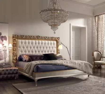 Bed Luxury Bed Frame Wood Bedroom Double Italian Furniture new