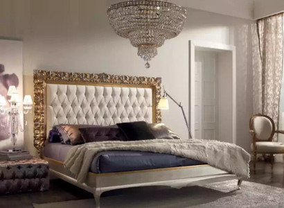 Bed Luxury Bed Frame Wood Bedroom Double Italian Furniture new