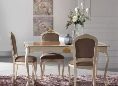 Dining table Dining room Table 5tlg 4x Chairs Set Dining set Classic r new