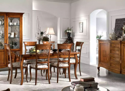Dining table 6x chairs Dining room Dining set Wood Sideboard 9-piece suite