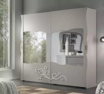 Wardrobe Wardrobe Luxury Furniture Wood for Bedroom Gray Modern