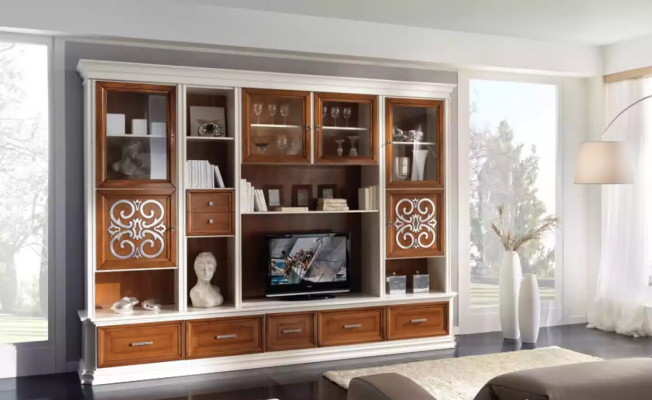 Living room Wall shelf TV Wardrobe Wall cabinets Wood Living room Furniture new