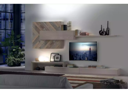 Wall unit TV lowboard wall shelves living room luxury lowboard gray new