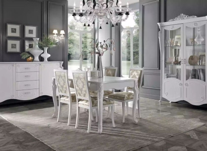 Dining table 4x Chairs Chair Dining room Dining set Modern Sideboard Suite
