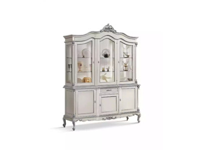 Display case Glass Wardrobe Real wood Display case Sideboard Italian Living room Furniture new