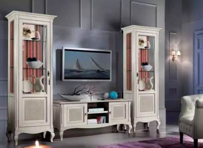 Living room furniture set Living room TV lowboard 2x display case 3 pieces. Wall unit
