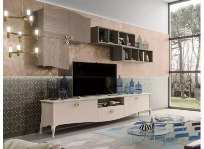 Wall unit TV cabinet Wall cabinet Shelf Living room Wood Cabinets Wall shelves