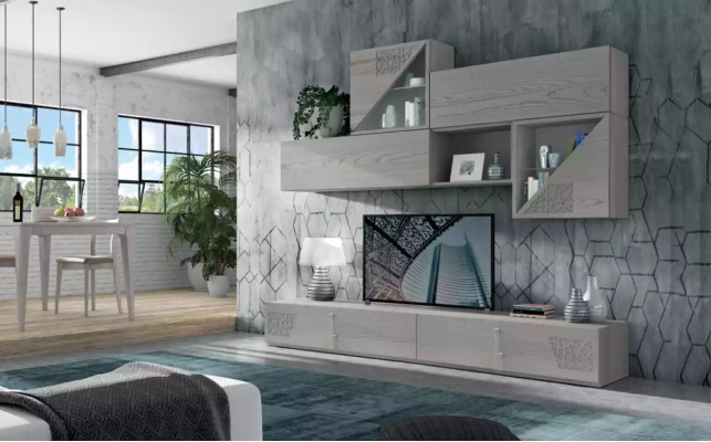 Wall Units Shelf Living Wall Side Low Board Shelves Wood design Cabinets