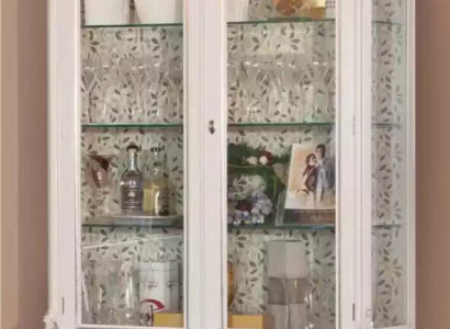 Luxury white wooden display cabinet with Classic m furniture design Wardrobe Display case
