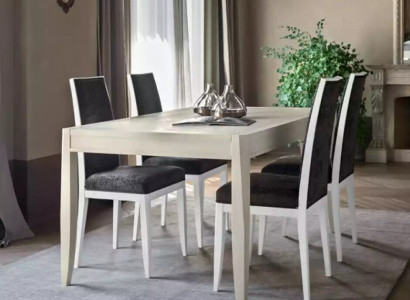 Modern Dining room Set Table Classic Chair group 4x Chairs 5pcs. Set Seating group