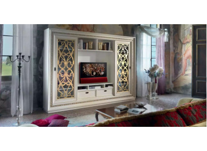 TV cabinet wall Solid wood Modern TV cabinet Wall unit Real wood new