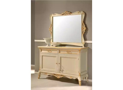 Luxury Sideboard Mirror 2pcs Chests of drawers Living room Design Furniture Beige
