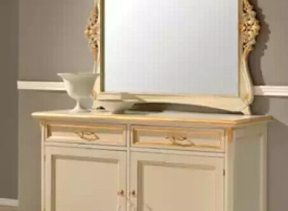Luxury Sideboard Mirror 2pcs Chests of drawers Living room Design Furniture Beige