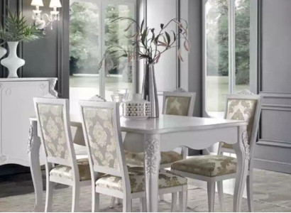 Complete Set Dining table 4x Chairs Dining room Set Ess Group Wood Table 5tlg new