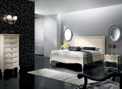 Bed 2x Bedside tables 4 pcs. Bedroom Set Furniture Chest of drawers Luxury new