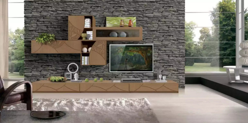 Living room Sideboard Wall Units Brown Cabinets Shelf Wardrobe Design new