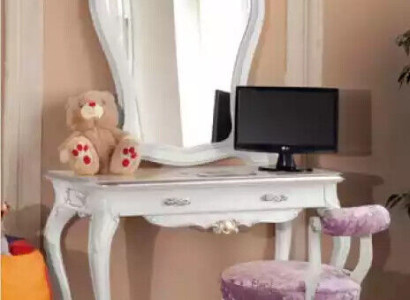 Dressing table set console mirror bedroom furniture design 2 pieces wood