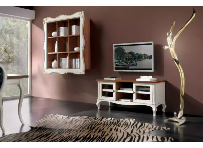 Wall unit wall cabinet living room lowboard classic design set 2 pieces.