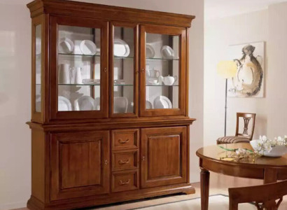 Classic Display Case Italian Luxury Furniture Showcases Wooden Cabinet Design Wardrobe