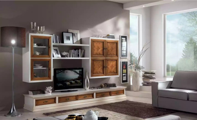 Italian Wood Furniture Designer Sideboard Wall unit Living room wall unit