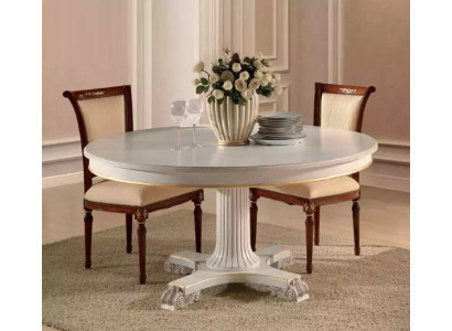 Wood Dining room Design Furniture Round Table White Dining table Classic Dining room new