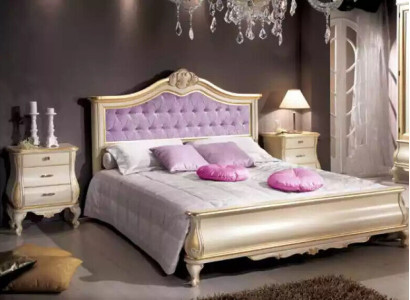Bed design Luxurious Chesterfield Double bed for Bedroom Wooden furniture Bed