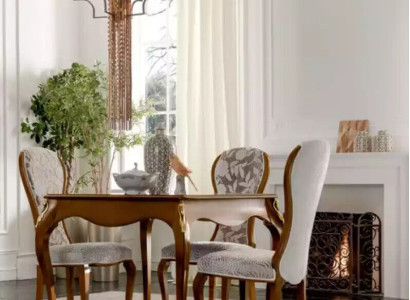 Luxury Dining room Set Brown Suite Classic Table 4x Chairs Sets 5pcs