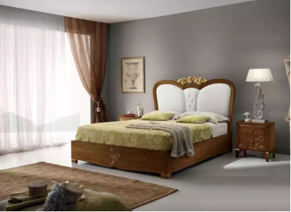 Bedroom Set Bed + 2x Bedside tables Beds Italian Furniture 3-piece.