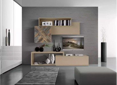 TV Lowboard TV-cabinet Wall Shelves Living room Wood Luxury Wall unit Furniture
