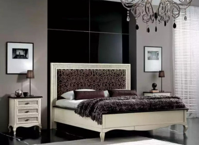 Design Bedroom 3 pcs. Bed 2x Bedside table Luxury Beds Set Furniture new