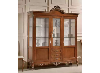 Display case Wood Wardrobe Classic Showcases Wood Design Living room Glass