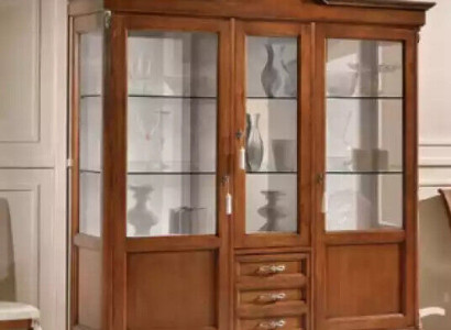 Display case Wood Wardrobe Classic Showcases Wood Design Living room Glass