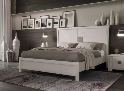 Bed 2x Bedside tables 3-piece Bedroom Set Design Modern Luxury Furniture