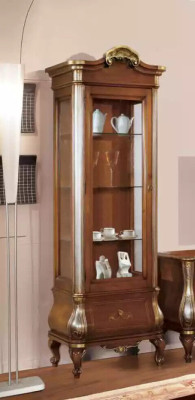 Luxurious high quality display case from brown Wood Classic Furniture Wardrobe
