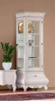 White Luxury Living room Wall unit Furniture 2x Showcases TV Lowboard Classic
