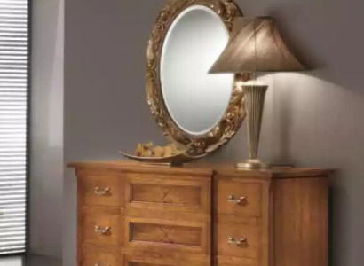 Bedroom Chest of drawers with Mirror Luxury Modern Furniture Set 2pcs Wood new