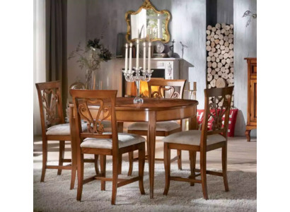 Complete Set Dining table 4x Chairs Dining room Set Ess Group Wood Table 5pcs Eu