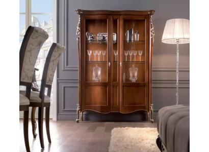 Italian Luxury Wood Furniture Classic Style Display case Living room new