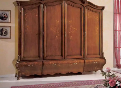 Solid wood Wardrobe Classic Luxury Bedroom Furniture Brown new