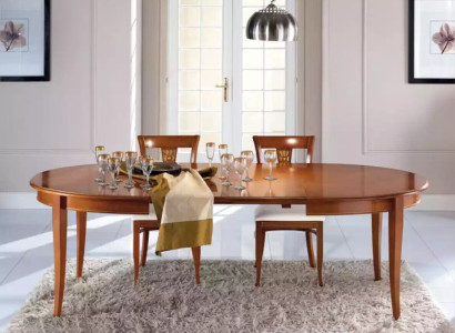 Italian Furniture Designer Wood Table Seat Dining Room 4x Chair Suite