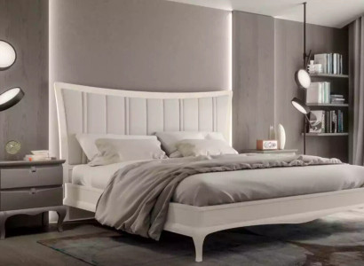 Design Bedroom 3 pcs. Bed 2x Bedside tables Modern Luxury Beds Furniture