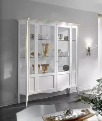 Display case Italian Luxury Living room Furniture Wardrobe Classic Style Wood