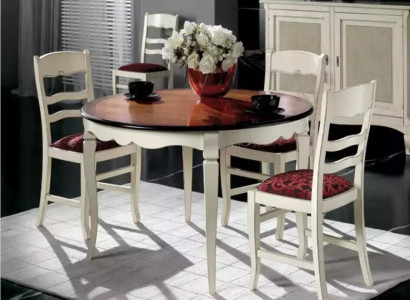 Complete set Dining table 4x Chairs Chest of drawers Dining set Wooden table White new