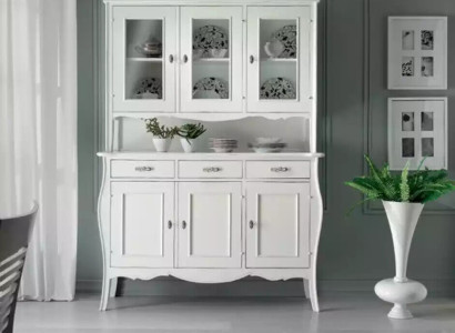 Design Furniture Italian White Display case Wood Luxury Cabinets Classic